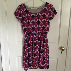 ModCloth Peaches and Cream Print Dress Small